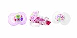 Mam Trends Silicone Pacifier and Pacifier Clip, 6 Months, 2 Pack, Colors May Vary