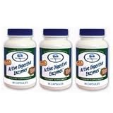 Active Digestive Enzymes - Candida Cleanse ~ THREE Bottles 90 Capsules per Bottle by ThreeLac