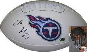 Chris Johnson Signed Tennessee Titans Logo Football
