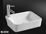 Ceramic Top Mount Square White Vessel Sink 19" x 15"