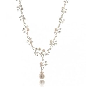 Bling Jewelry Bridal Jewelry Sterling Silver Diamond CZ Leaf