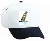 White Cap with Italy, Pisa, landmark, monument, leaning tower 