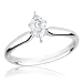 Certified Colorless Diamond Solitaire Ring 3/8ct