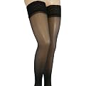 Gabrialla Graduated Firm Compression Thigh Highs (20-30 mmHg) Black