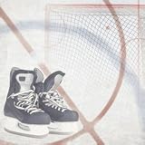 Hockey Collage Scrapbook Paper