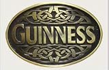 Guinness Beer Alcohol Belt Buckle - Antique Brass Metal Logo