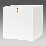 樹脂製軽量ポット CAPI キューブ ホワイト 60cm 植木鉢