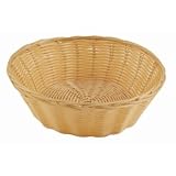 Poly Wicker Round Food Basket 200 x 70mm. Box of 6.