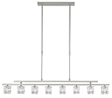 Eight Crystal Lights Island-Style Chandelier