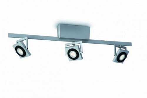 Philips Ledino 57903/87/16 3-er-Spotbalken / 220-240V / 50-60Hz / grau / Aluminium / 3 x 7,5 W / 3100K warm-weiss / dimmbar