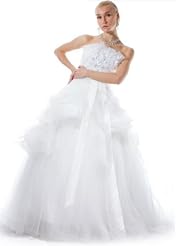 Crystals Applique Lace Crystal Beaded Chiffon/Taffeta/Tulle  Dress