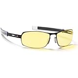 Gunnar Optiks PHA-00101Z MLG Phantom Full Rim Advanced Gaming Glasses with Headset Compatibility and Amber Lens Tint, Gloss Onyx Frame Finish