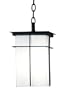 Mesa Hanging Lantern, 12"H, OPAL GLSS BLACK
