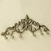 Ornate Fleur de Lis Wall Key Hook Hanger Decor