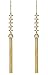 Ultra Long Vermeil Tassel and CZ Earrings title=