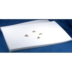 2 72 Slot White Jewelry Travel Ring Inserts Display Pads