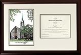 IMAGE OF Texas Lutheran University Graduate Framed Lithograph w/ Diploma Opening