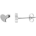 Small Stainless Steel Hearts Stud Earrings 1/4 inch