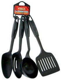 Bene Casa Slotted Turner 3 Pc. 13" X 4" Black Dw Safe