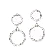 14k White Gold & Diamond Double Circle Earrings (0.25ctw)