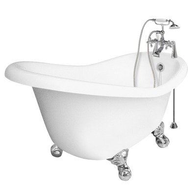 Ascot AcraStone Slipper Bath Satin Nickel