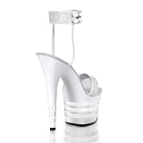 ADORE-778LN, 6 1/2'' Lined Bottom Platform Sandal with Wide Ankle Band, by Pleaser USA