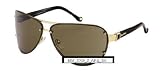 Max Mara Sunglasses AUTHENTIC Unisex Aviator Gold Havana Brown MM 1009/S APQE4