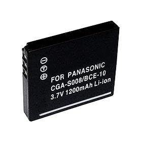 Flashpoint Battery for Panasonic CGA-S008 -BCE-10, Leica BP-DC6 & Ricoh DB-70 Digital Camera