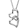 Inspirational Blessings Sterling Silver Sisters by Heart Necklace