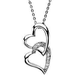 Inspirational Blessings Sterling Silver Sisters by Heart Necklace
