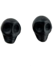 Black Sugar Skull Earrings Day of the Dead