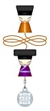 A di Alessi Mr Chin Bookmark, Yellow & Pink (ASG86 1)