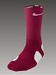Nike Dri-fit Elite Basketball Crew Socks Style # Sx3693-642 (L, Team Maroon/(white))