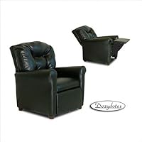 Dozy Dotes Four Button Pecan Brown Leather Like Kids' Recliner