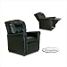 Four Button Pecan Brown Leather Like Kids' Recliner