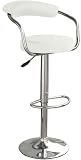 Designer Ice White & Chrome Swivel Bar Kitchen Breakfast Stools Chair 060