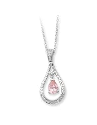 Sterling Silver Never Forget Tear October Sentimental Expressions Necklace