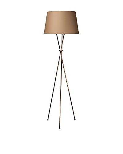 Light Up Lampada Da Terra Tripod Marrone