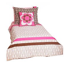 Bacati - Damask Pink Brown 4 piece Toddler Bedding Set product image