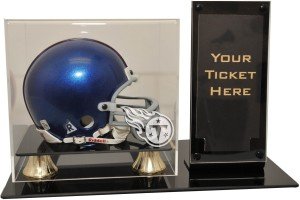 Tennessee Titans Mini Helmet and Ticket Display