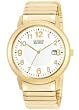 Men's Eco-Drive White Dial Gold-Tone Flexible Band Citizen Watch
