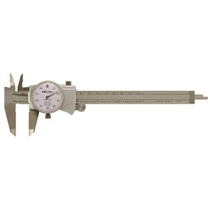 Mitutoyo 505-689, Dial Caliper, 0 - 6 X .001, .100 per Rev., White Face, Extra Smooth Movement by 