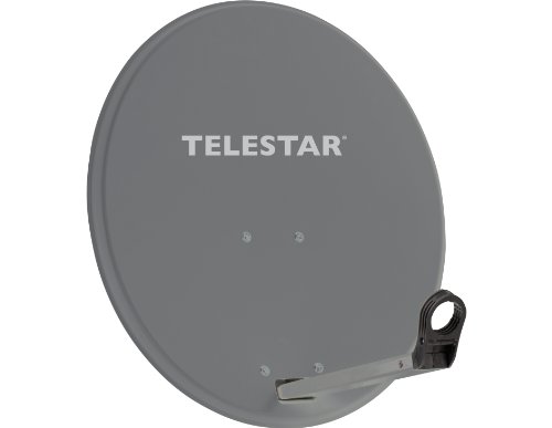 Telestar Digirapid 80 SAT-Spiegel (80 cm Aluminium-Spiegel, vormontierte Masthalterung, 40mm LNB-Halterung) schiefergrau
