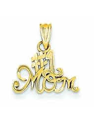 14K Gold #1 Mom Charm