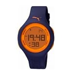 PUMA Men's PU910801016 Loop Large Digital Dark Blue Orange Watch
