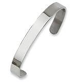 Polished Stainless Steel Cuff Bangle Bracelet