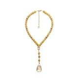 Patience at Work Necklace: Aragonite & Quartz