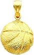 14K Gold Basketball Charm