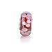 Bling Jewelry 925 Sterling Silver Red Clover Murano Glass Bead Compatible with Pandora Beads Charms