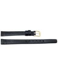 Seiko Black Genuine Lizard Leather 10mm Watch Strap